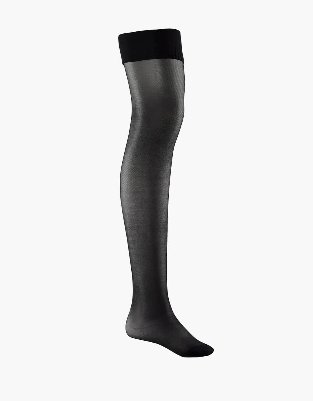 Aubade sheer 30 denier black thigh high stockings with back seam