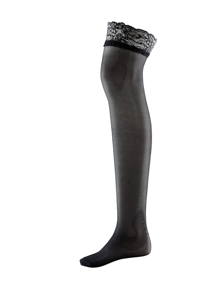Les Bas D'Aubade Stay Up Stocking, Lace Top Black