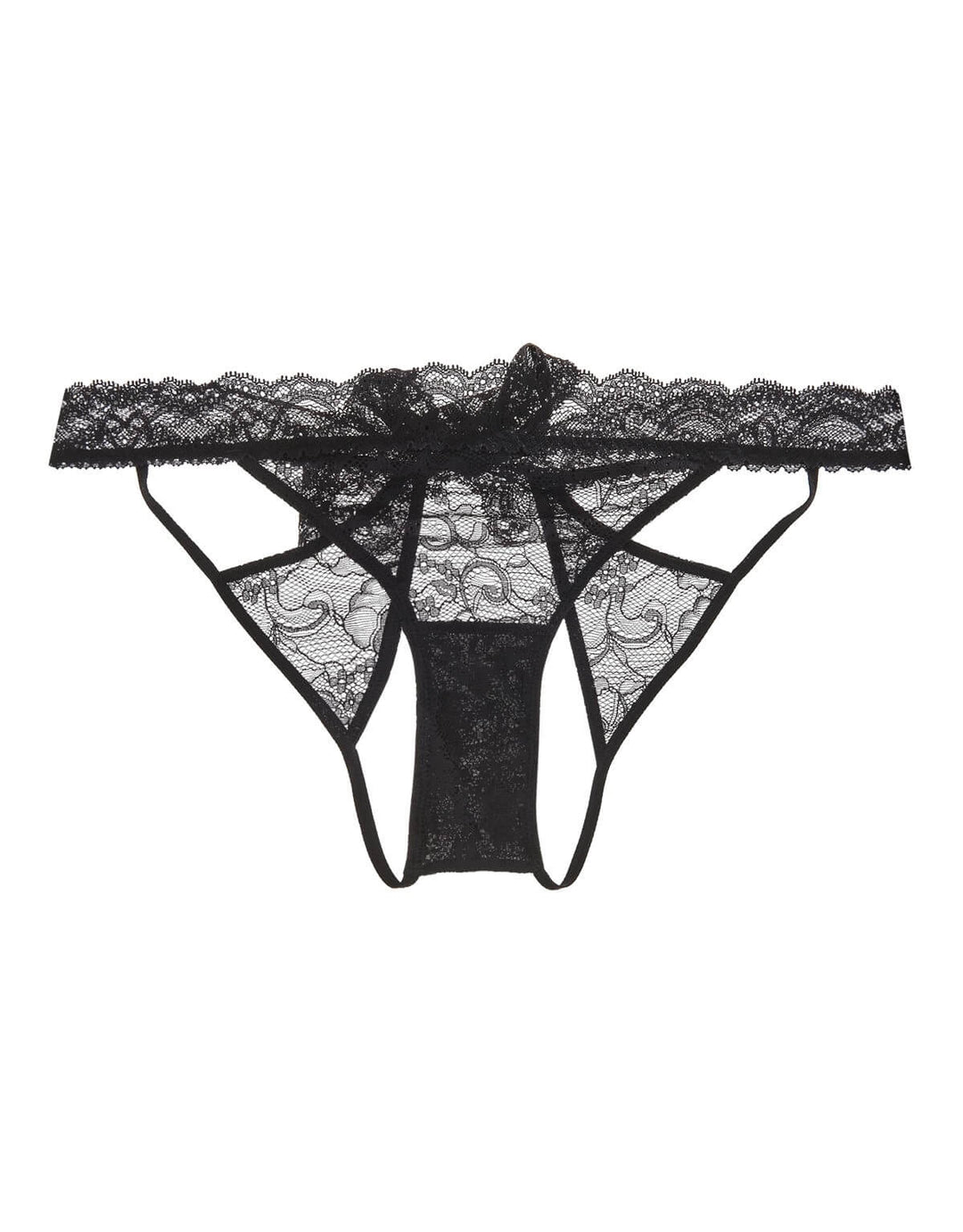 Aubade Boîte à Désir Mini Coeur Cheeky Brief with open back and lace ties.