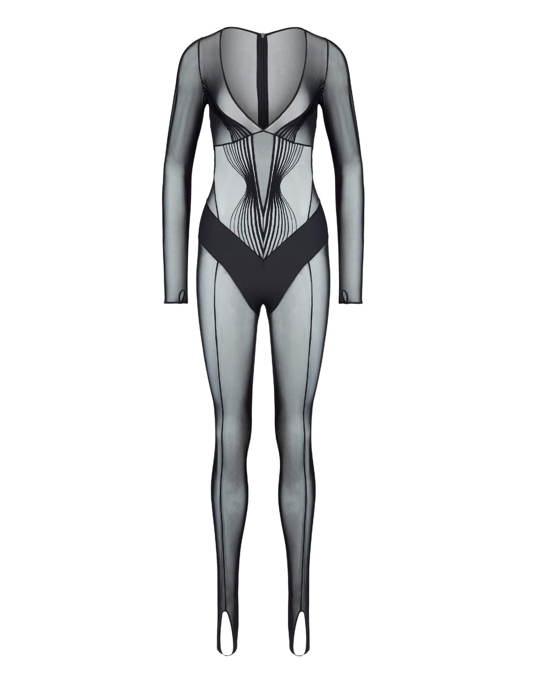 Aubade black full length bodysuit