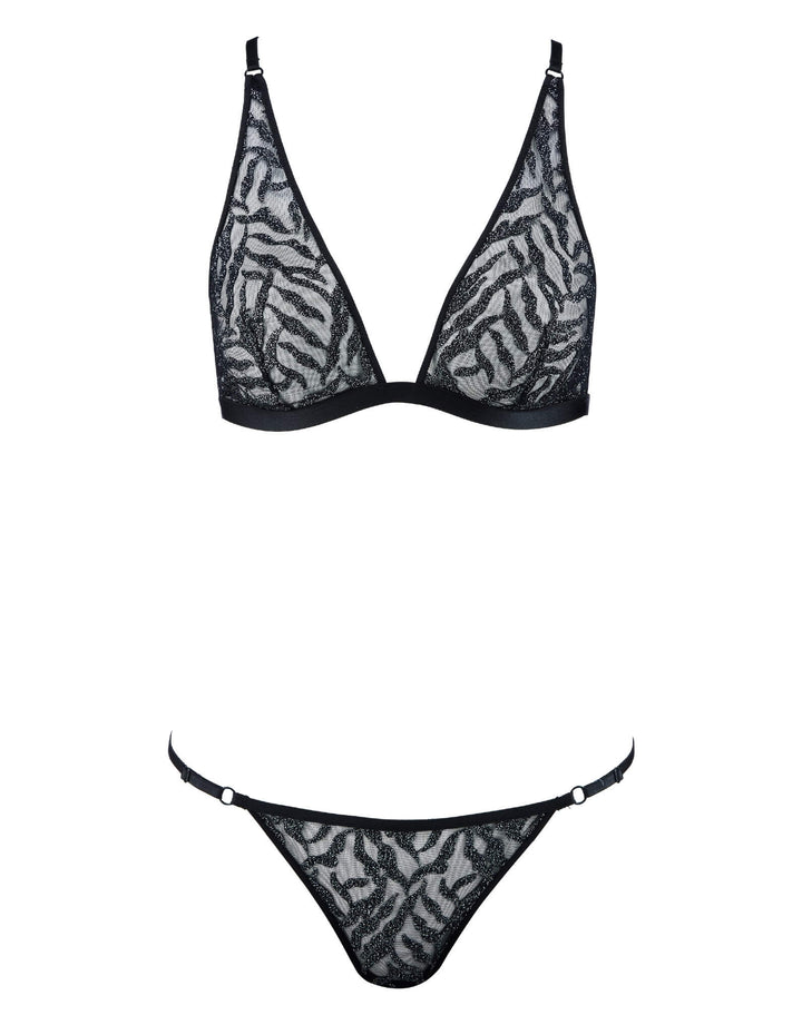 Aubade Moonlight Shadow lingerie gift set with triangle bralette and brief product only