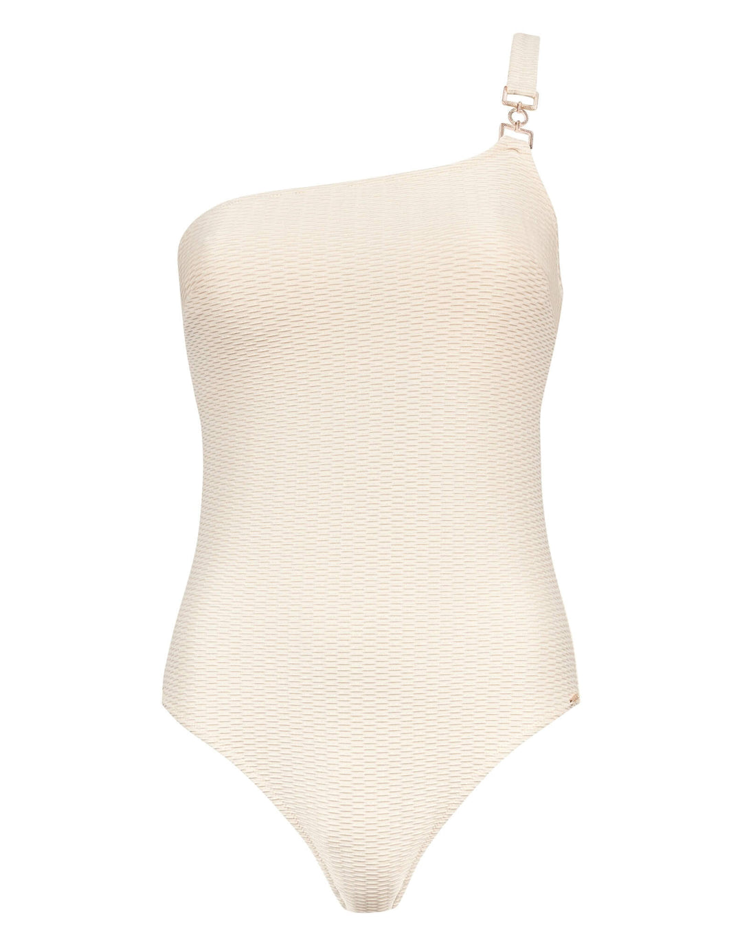 Aubade Shimmering Waters Asymmetrical One Piece Golden White