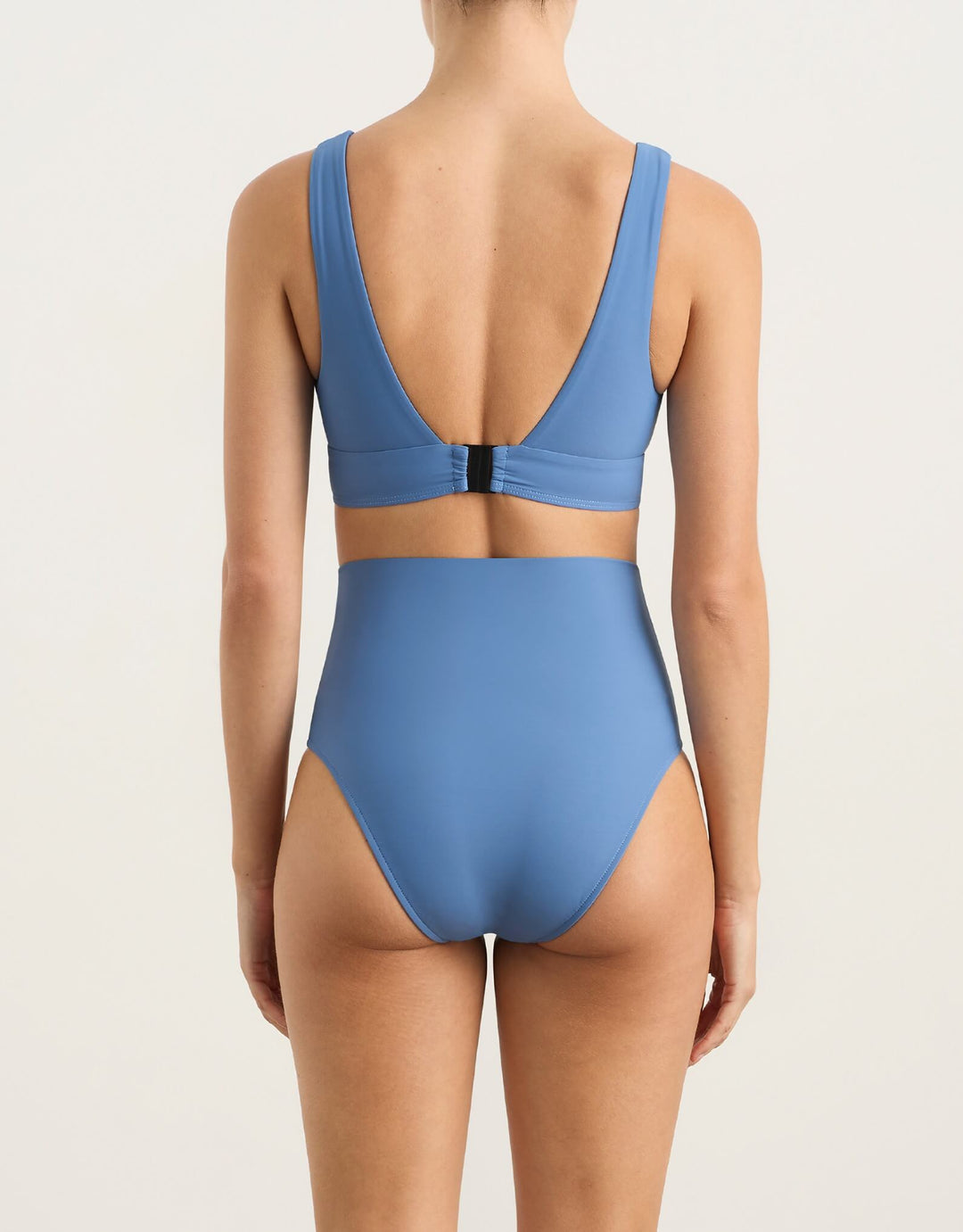 Bondi Born Faith High Waist Bikini Bottom - Delft Blue