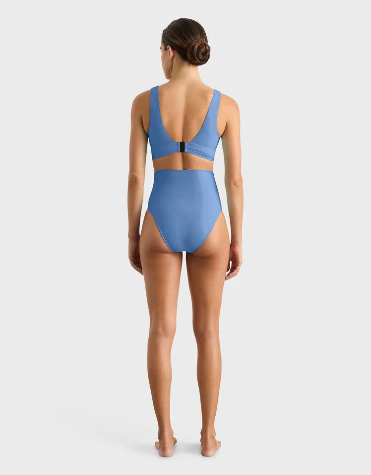 Bondi Born Faith High Waist Bikini Bottom - Delft Blue