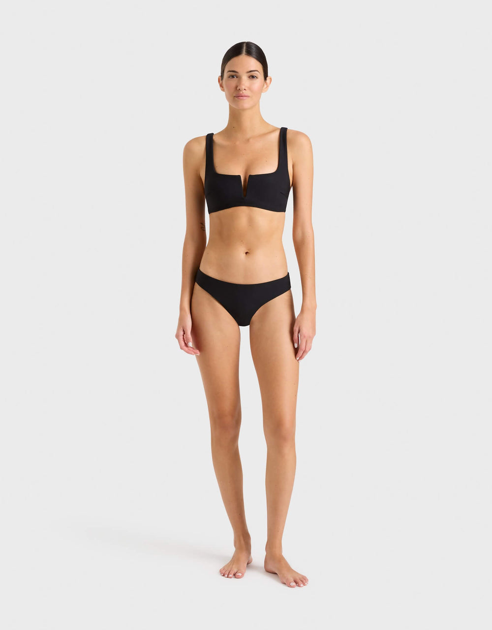 Bondi Born Clio Bikini Top Black Designer Swimwear I Removable Cups