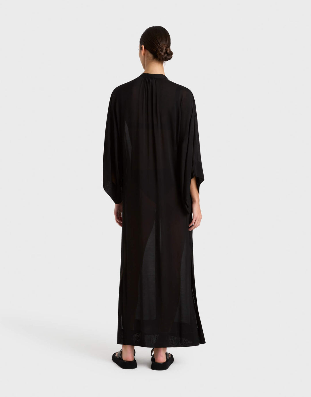Bondi Born Cremona Kimono Sleeve Cover Up Dress Black I Luxury Resort