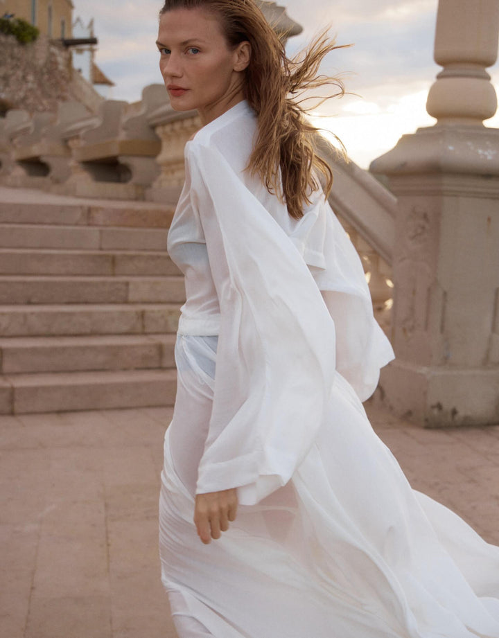 Cremona Kimono Top White