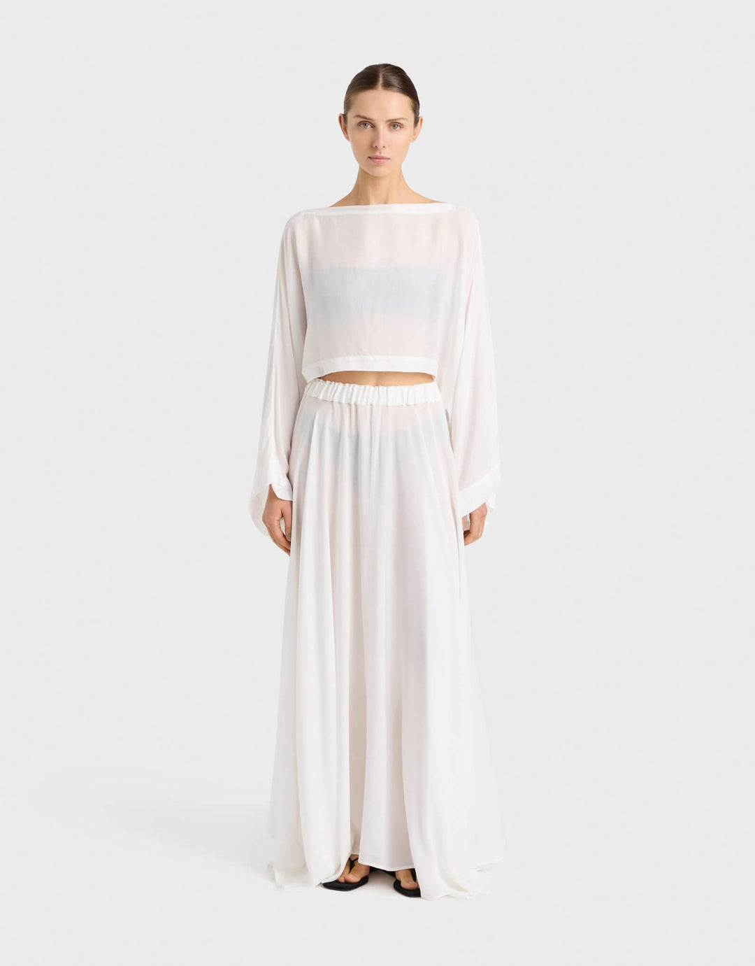 Bondi Born Cremona Maxi Skirt in White