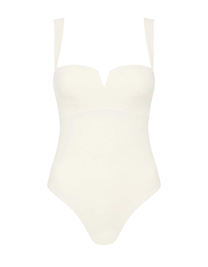 Bondi Born Elisse One Piece Swimsuit underwire cups - Pearl White