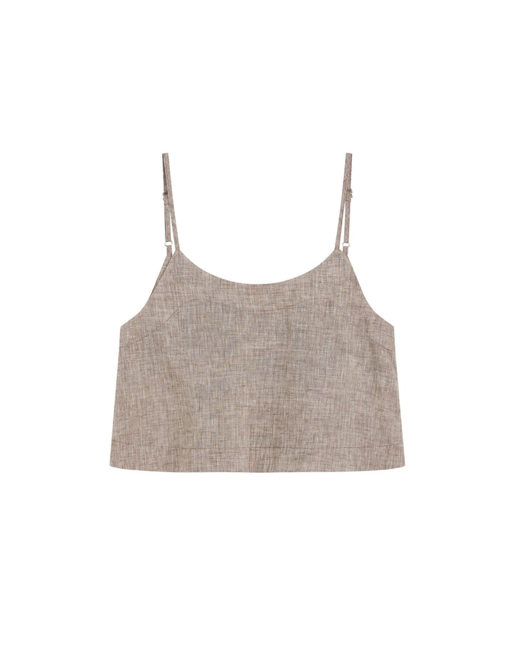Leiden Universal Linen Cami Sepia