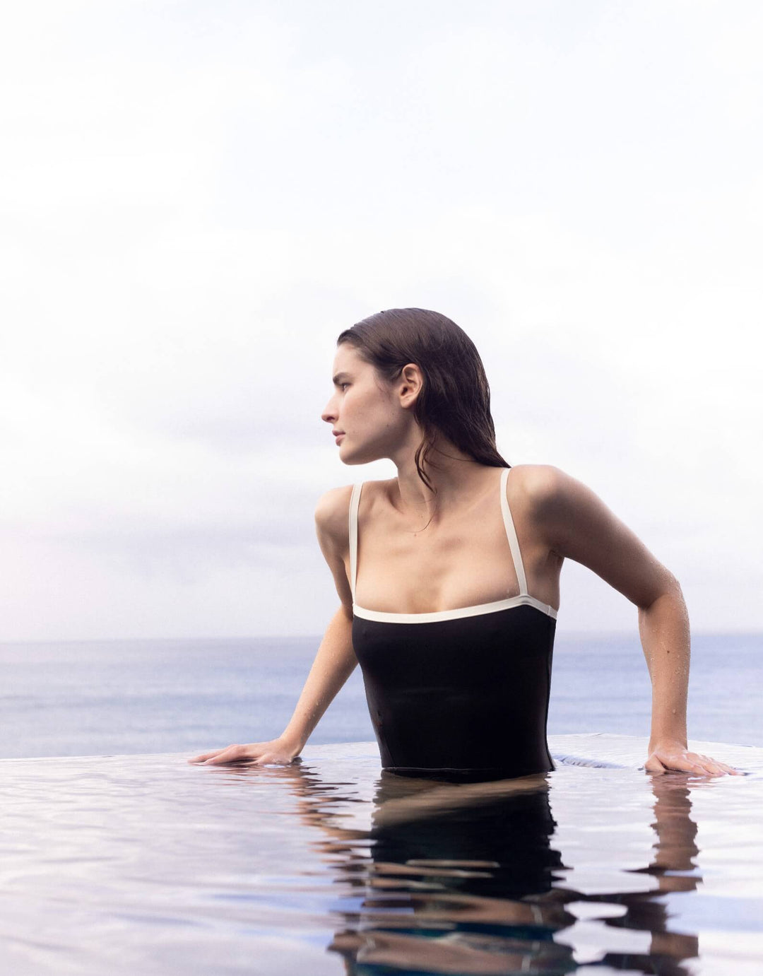 Bondi Born Harlow One Piece Swimsuit Black Designer Swimwear