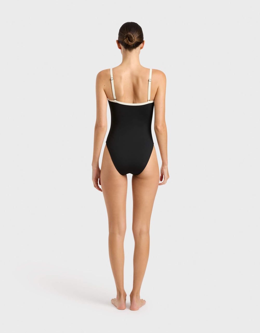 Bondi Born Harlow One Piece Swimsuit Black Designer Swimwear