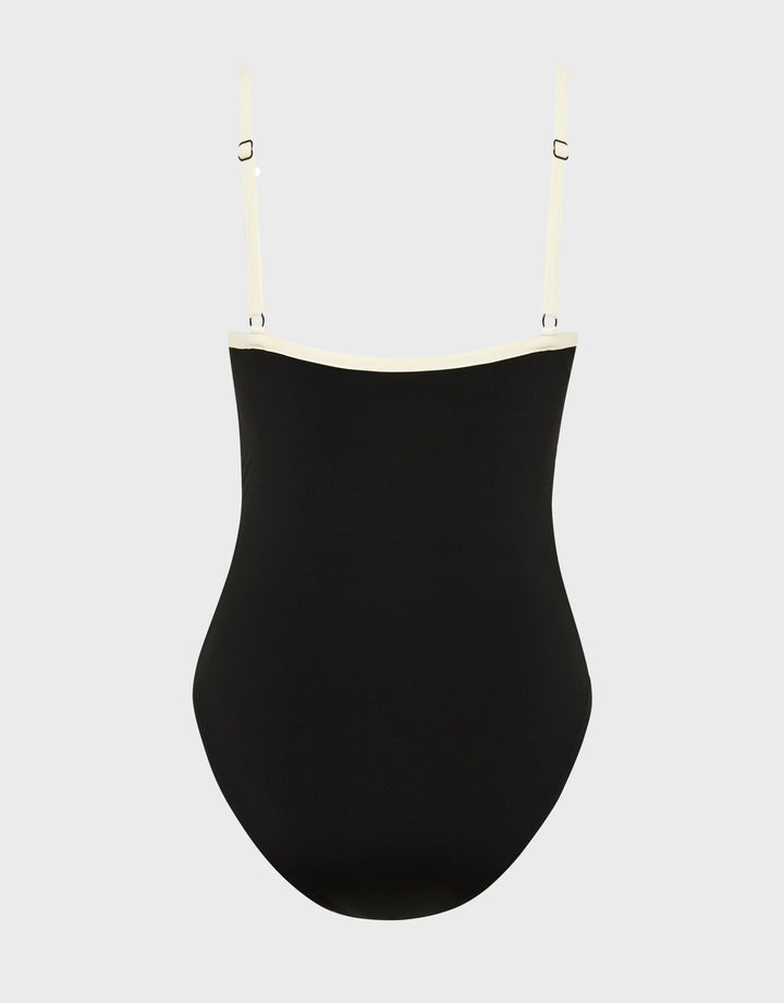 Bondi Born Harlow One Piece Swimsuit Black Designer Swimwear