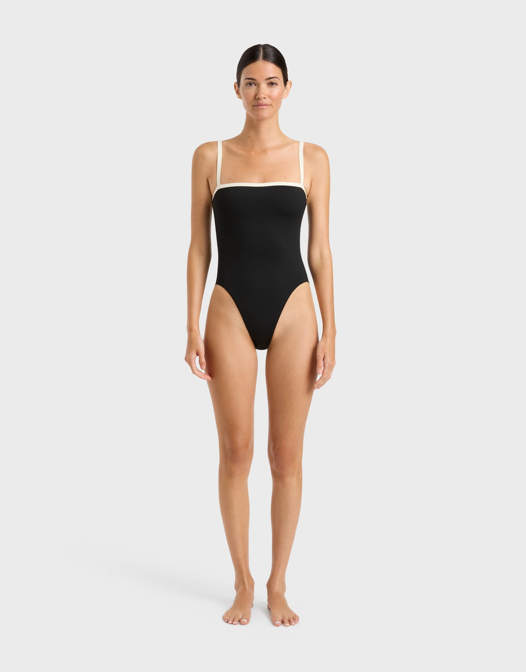 Bondi Born Harlow One Piece Swimsuit Black Designer Swimwear