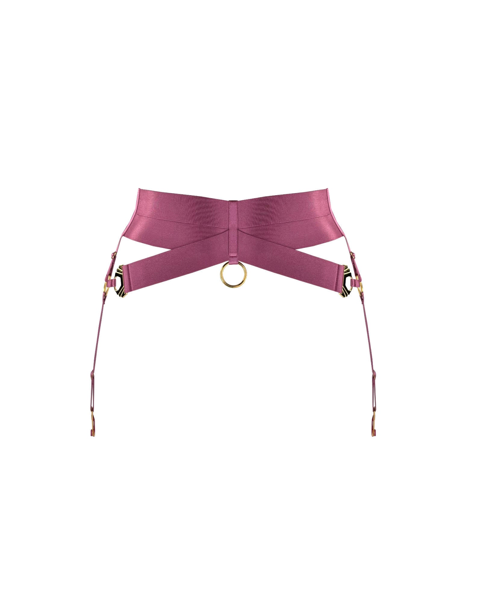Bordelle Melusina Suspender Raspberry – Luxury Designer Lingerie