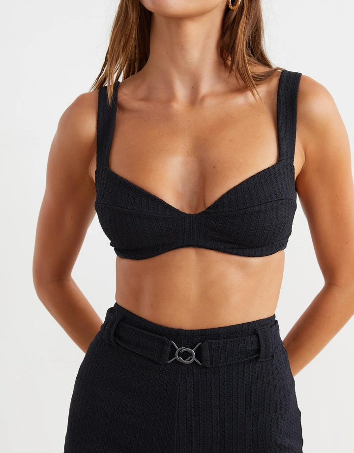 BOTEH  Swimwear RA Freddy Underwire Bikini Top, Black