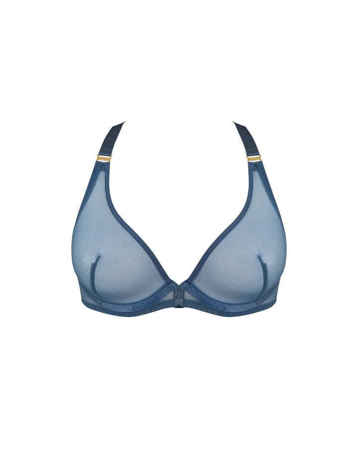 Bordelle Syra Plunge Bra Denim Blue