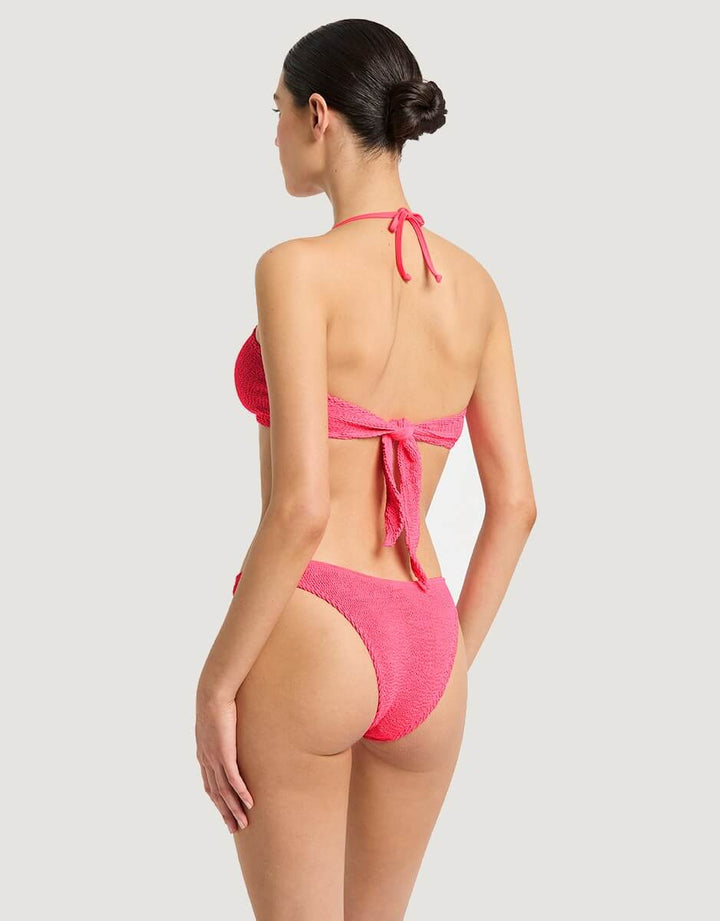 Bond Eye Jean Triangle Bikini Top Neon Azalea Pink