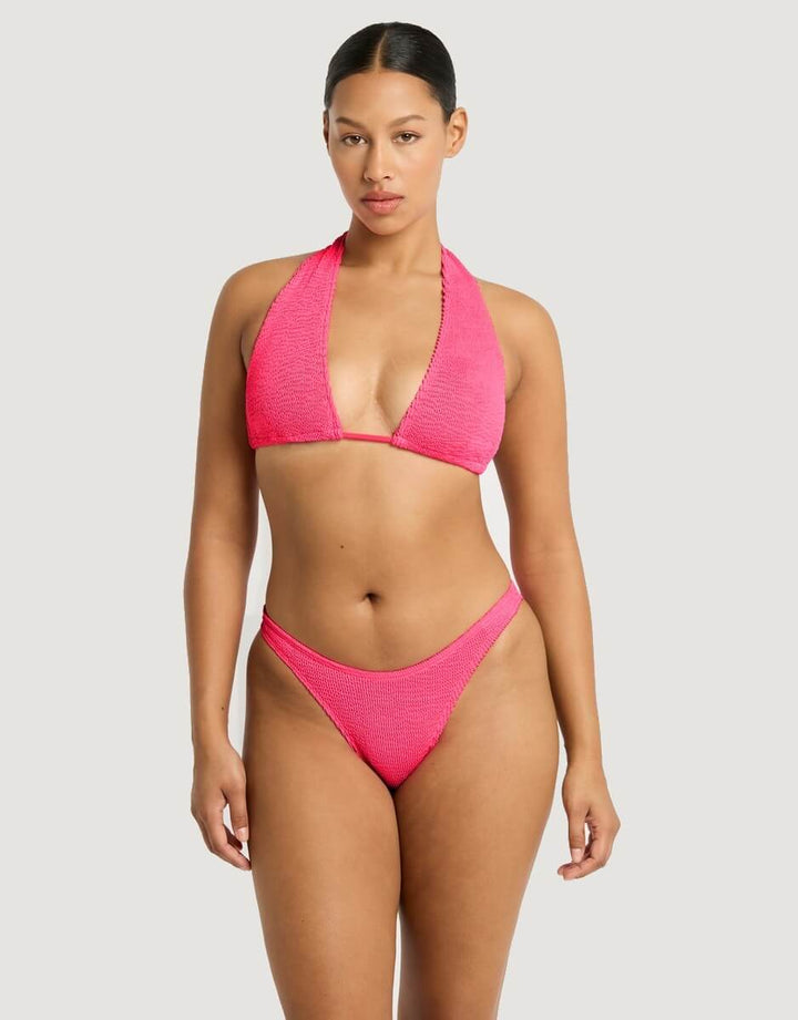 Bond Eye Scene Bikini Bottom Neon Azalea pinkBond Eye Jean Triangle Bikini Top Neon Azalea Pink