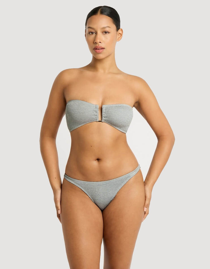 Bond Eye Vista Bikini Bottom Chrome Shimmer Silver