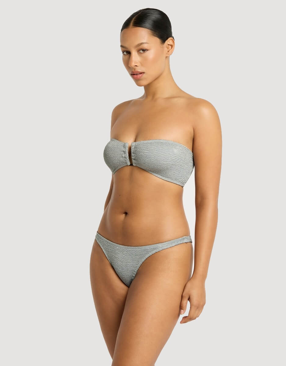 Bond Eye Vista Bikini Bottom Chrome Shimmer Silver