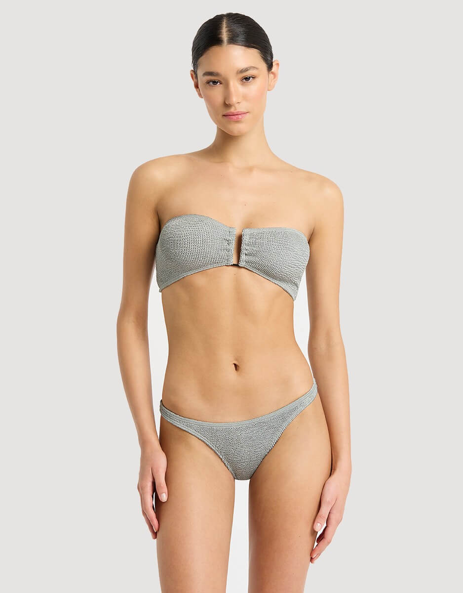 Bond Eye Vista Bikini Bottom Chrome Shimmer Silver