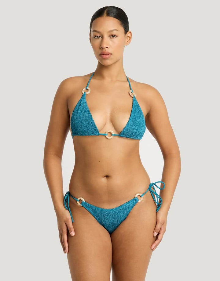 Bond Eye Swimwear Ring Serenity Bikini Bottom Ocean Shimmer Blue