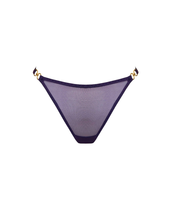 Bordelle Retta Thong Deep Purple - Designer Luxury Lingerie