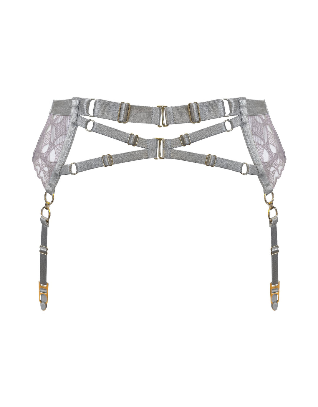 Bordelle Alta Suspender Platinum Grey