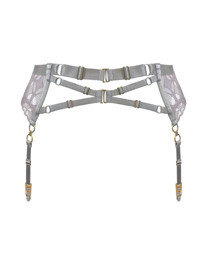 Bordelle Alta Suspender Platinum Grey