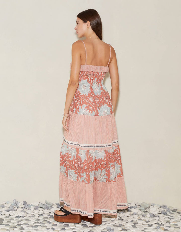 De Flore Shirred Maxi Dress