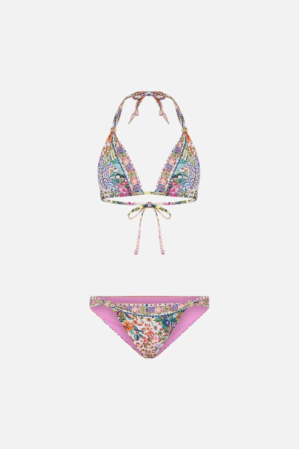 Camilla Ball Bikini Set, Flowers of Neptune I Floral Triangle Bikini