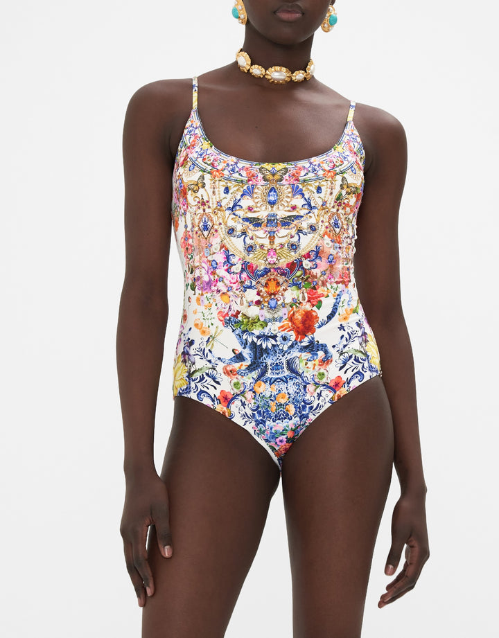 Camilla Scoop Neck One Piece Swimsuit, Dutch Is Life, B-C Cup Floral