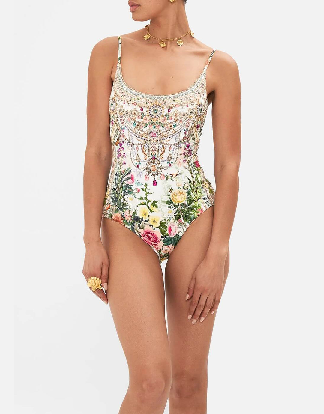 Camilla Scoop Neck One Piece Swimsuit, Renaissance Romance