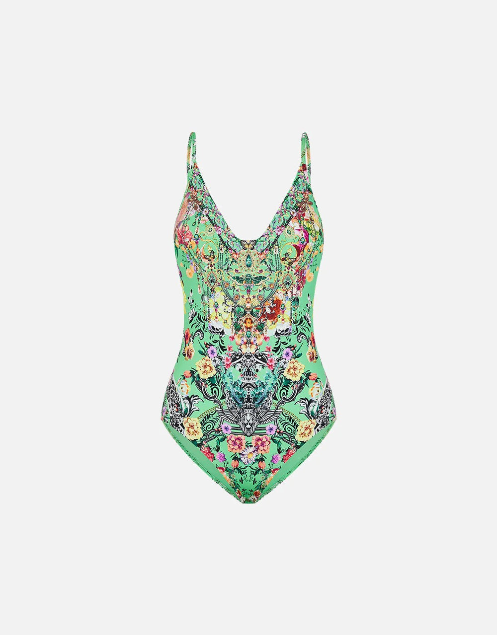 Camilla Wired V-Neck One Piece, Porcelain Dream