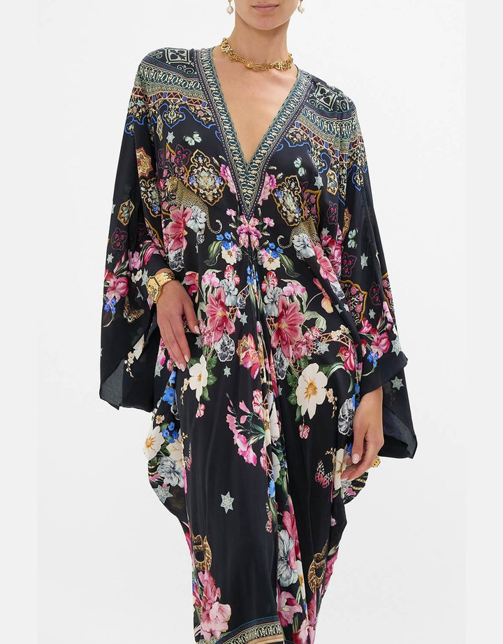 Camilla Midnight in Monserrate Long Silk Kaftan
