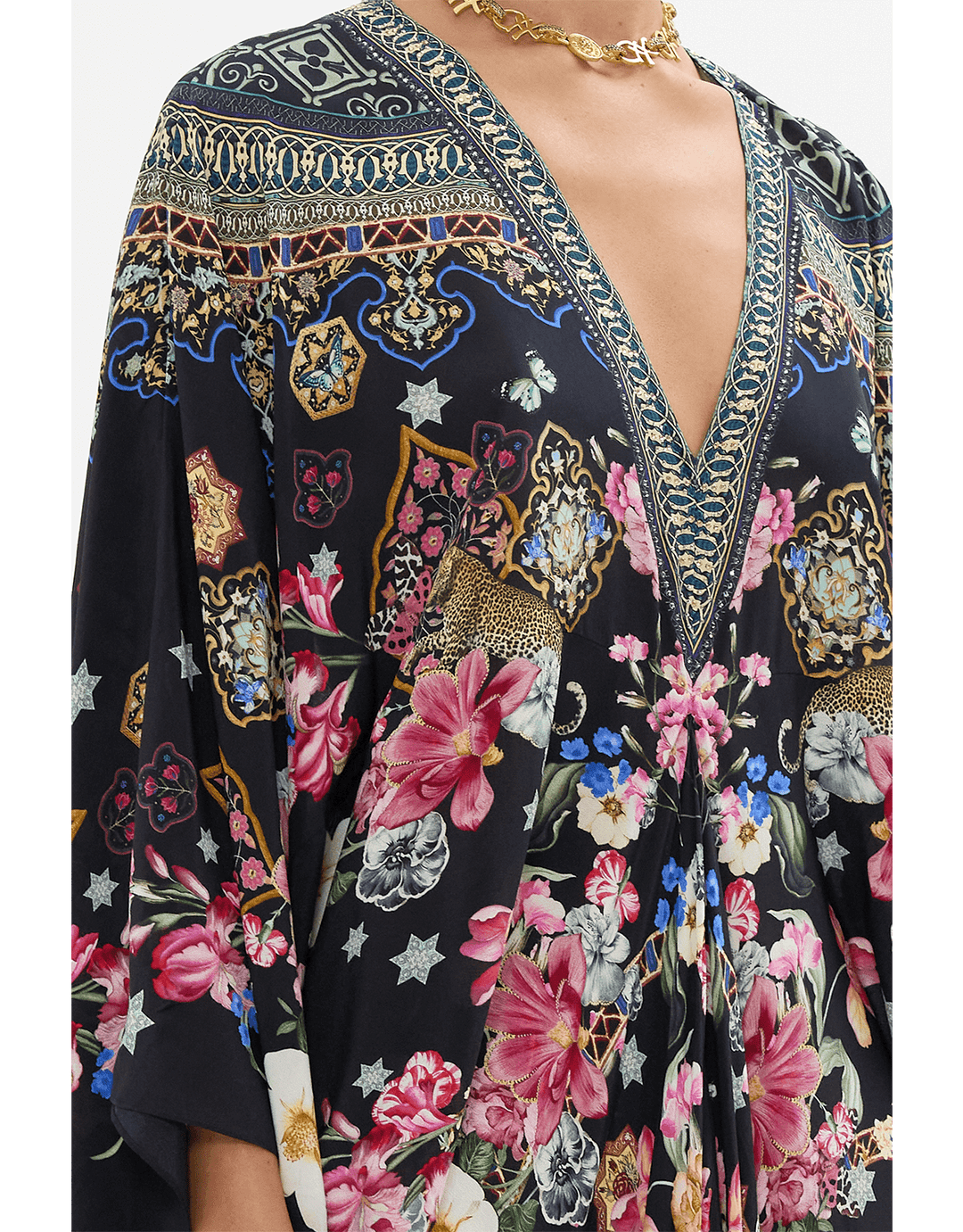 Camilla Midnight in Monserrate Long Silk Kaftan