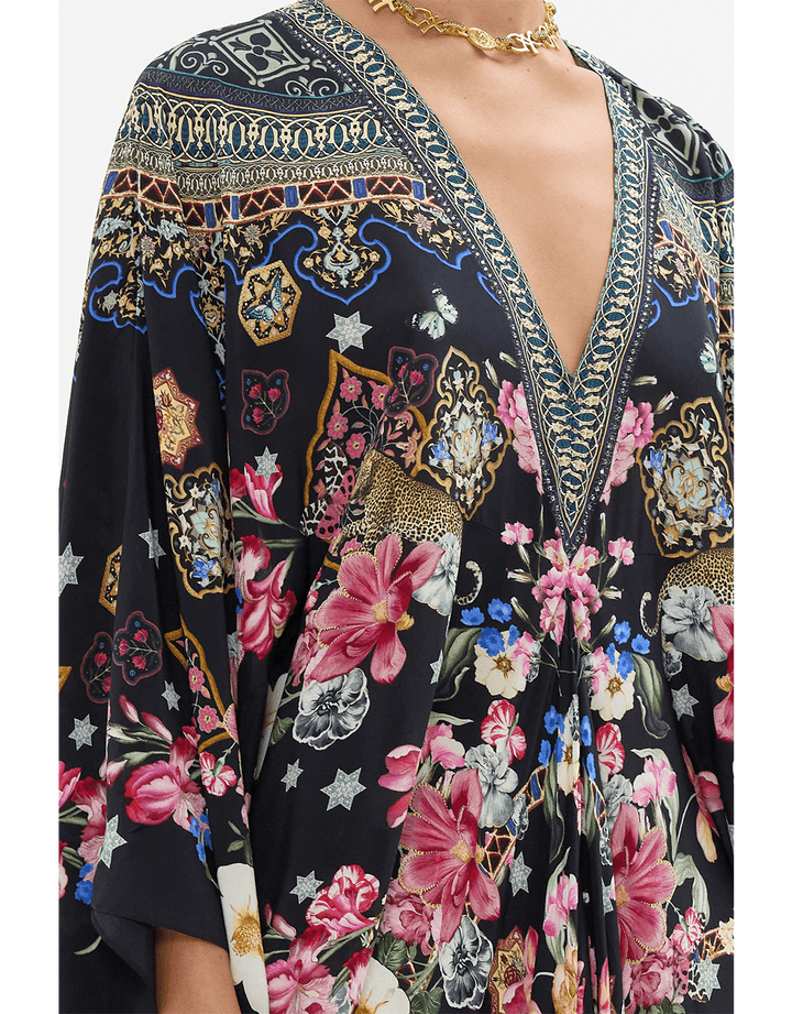 Camilla Midnight in Monserrate Long Silk Kaftan