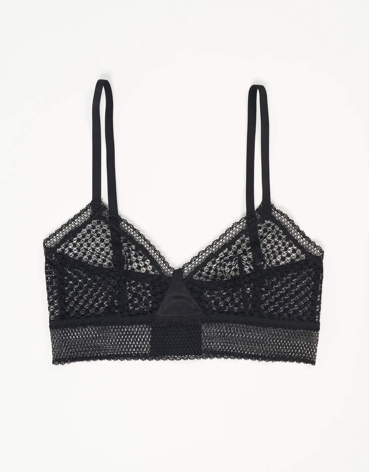 Else Bella Triangle Soft Cup Bra in black – luxury lingerie at Catriona