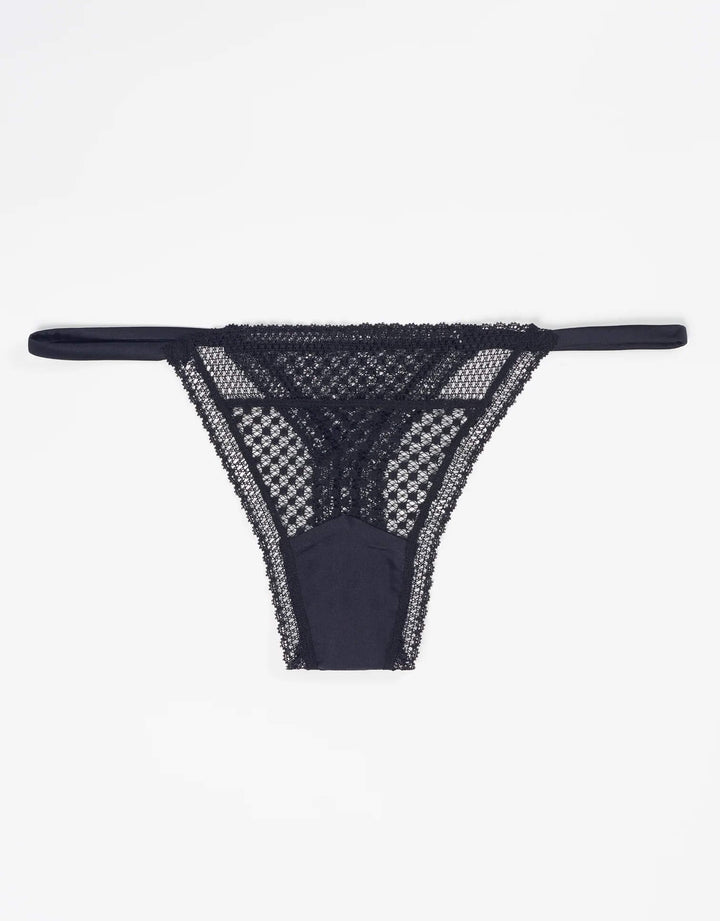 Else Bella Thong in black – luxury lingerie at Catriona