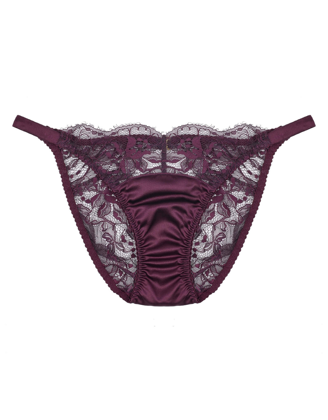 Fleur of England Eliza Ouvert Brief Purple - Luxury European Lingerie