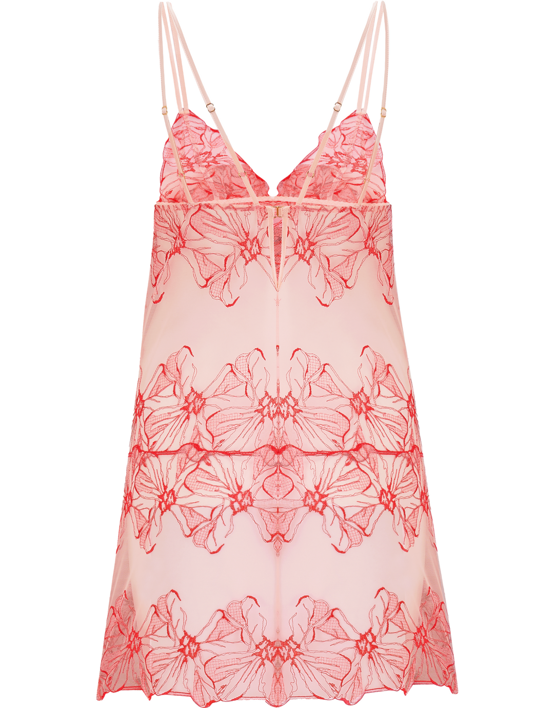 Fleur of England Rosa Babydoll Embroidered Pink luxury European lingerie