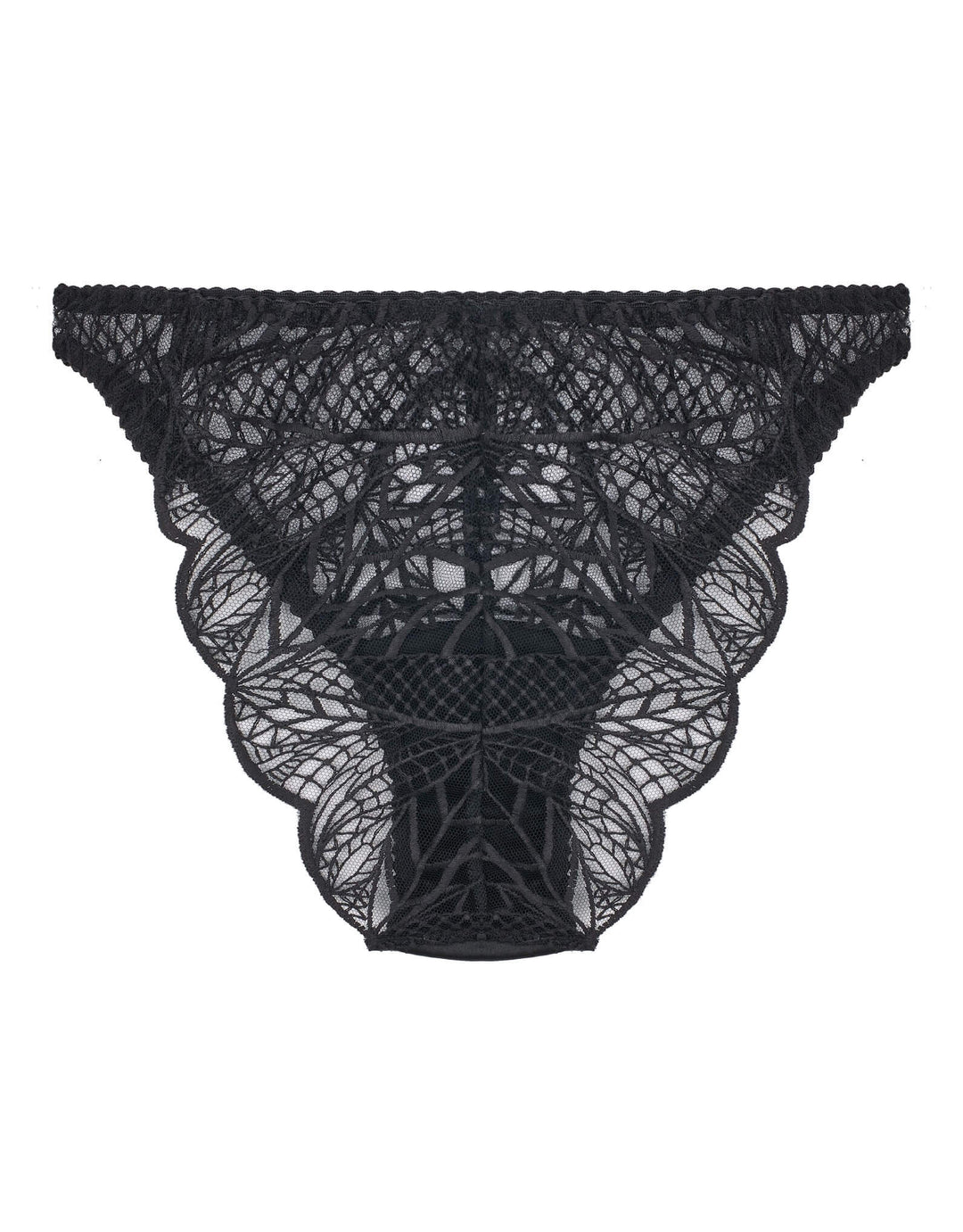 Fleur of England Roxy Black Silk Brazilian Brief I Silk & lace luxury lingerie