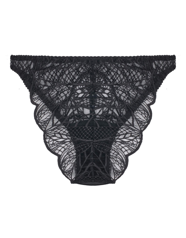 Fleur of England Roxy Black Silk Brazilian Brief I Silk & lace luxury lingerie