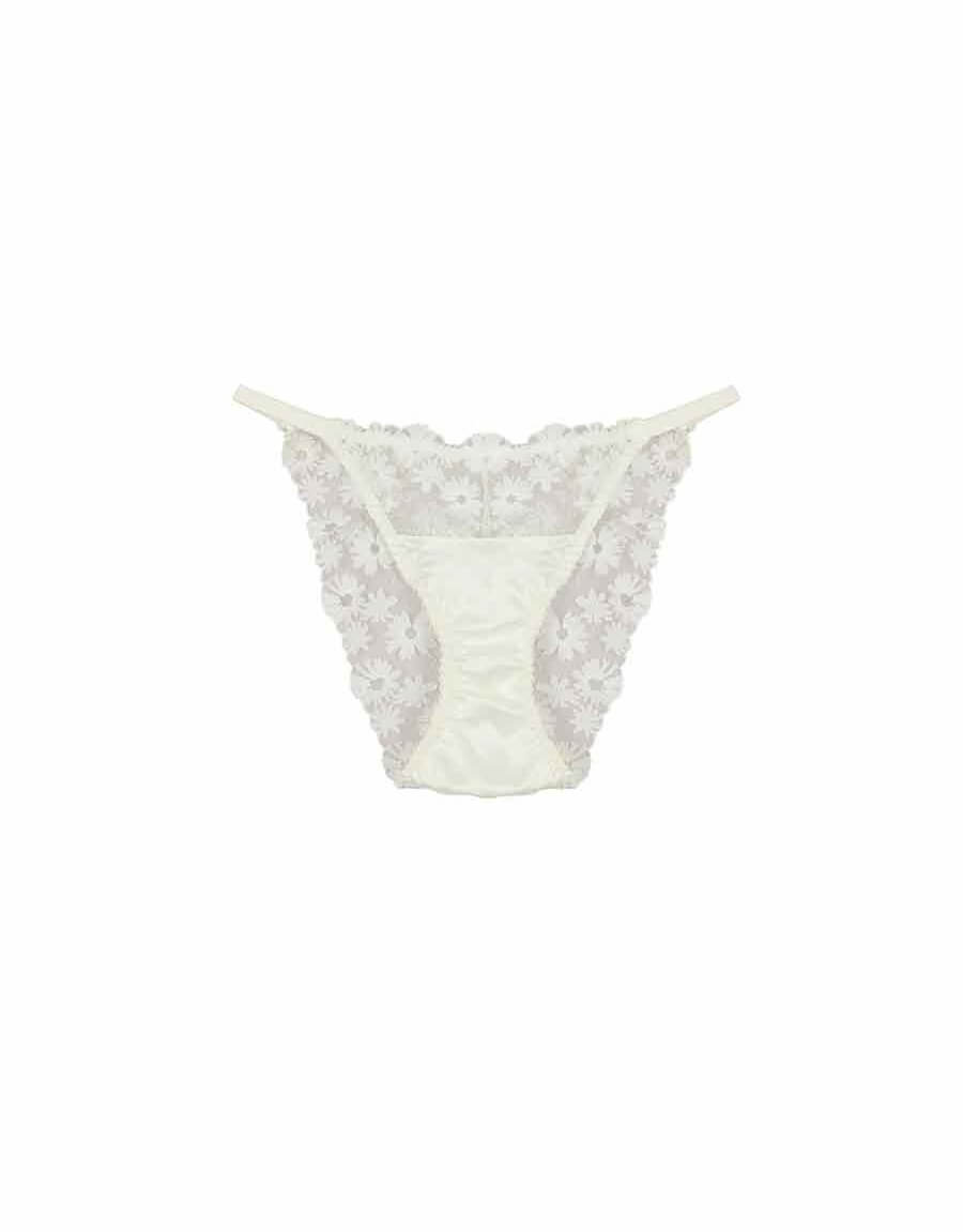 Fleur of England Daisy Embroidered Brief White