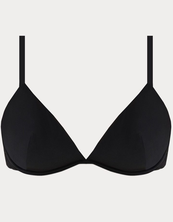Form and Fold The Triangle Bikini Top Black DD - G Cup Swimwear
