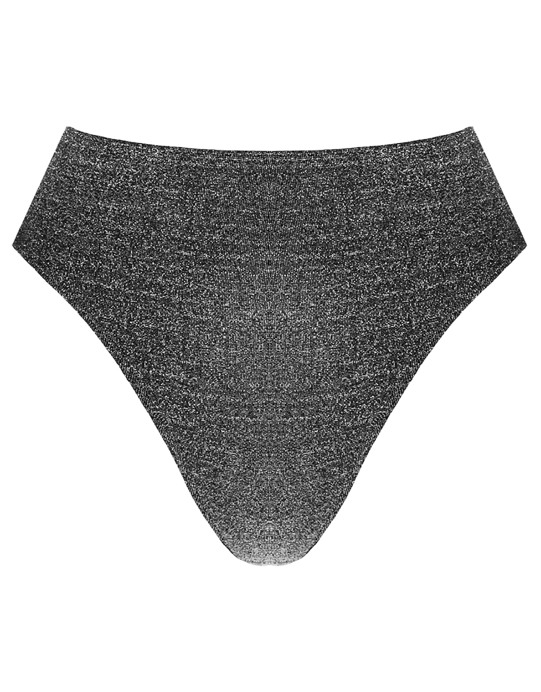 Form and Fold 90s Rise Bikini Bottom Silver Glitter