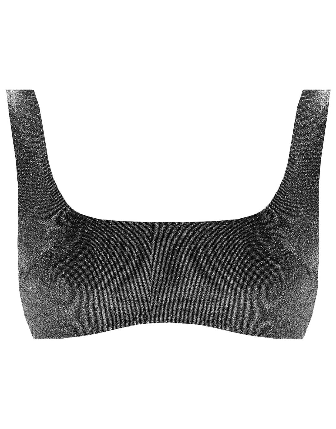 Form and Fold The Crop Underwire Bikini Top Silver Glitter