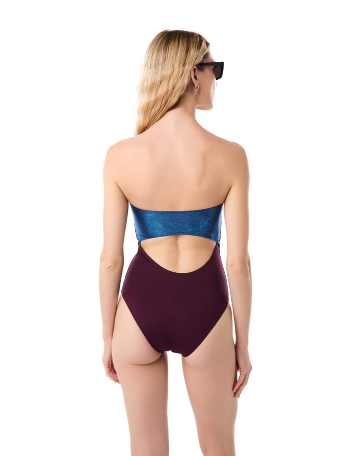 Kióhne Aubade Swimsuit – Strapless Color Block One-Piece