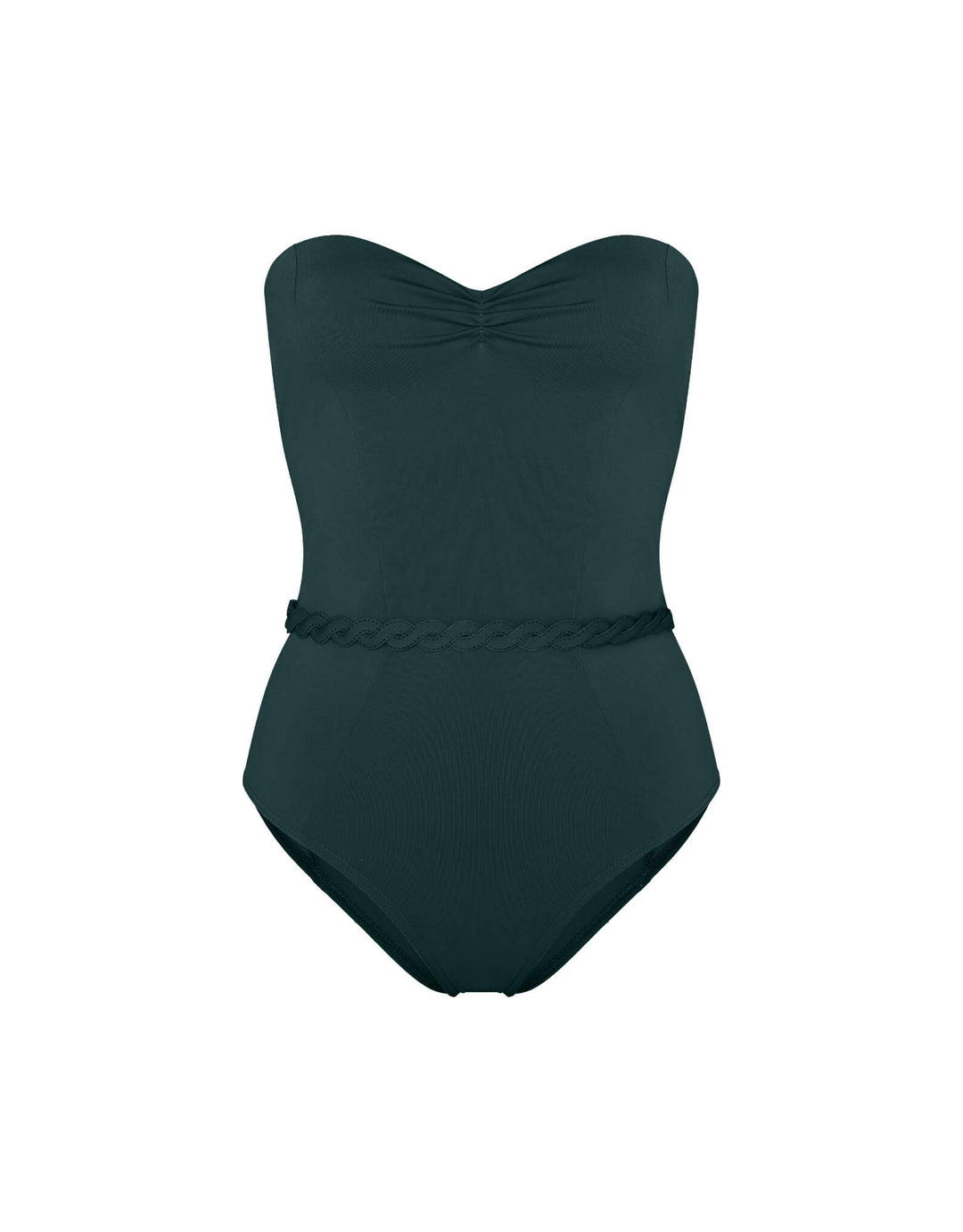 Kióhne Kaia padded Bandeau One Piece Swimsuit Botanical Green